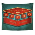thumbnail image 1 of UFAEZU Red Marquee Blue 1950S Retro Sign Signboard Orange Americana Wall Art Hanging Tapestry Home Decor for Living Room Bedroom Dorm 51x60 inch, 1 of 1