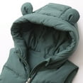 thumbnail image 4 of Kiijoy Girls Outerwear Vest Sleeveless Bear Ear Hooded Padded Jacket, Sizes 18-24M, 4 of 8