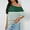 C_ Green, variant on Olyvenn Womens Summer Tops Gradient Printed Short Sleeve Top Cold Shoulder Tunic T Shirt Casual Versatile Blouses Lounge Stylish Tops Black XL