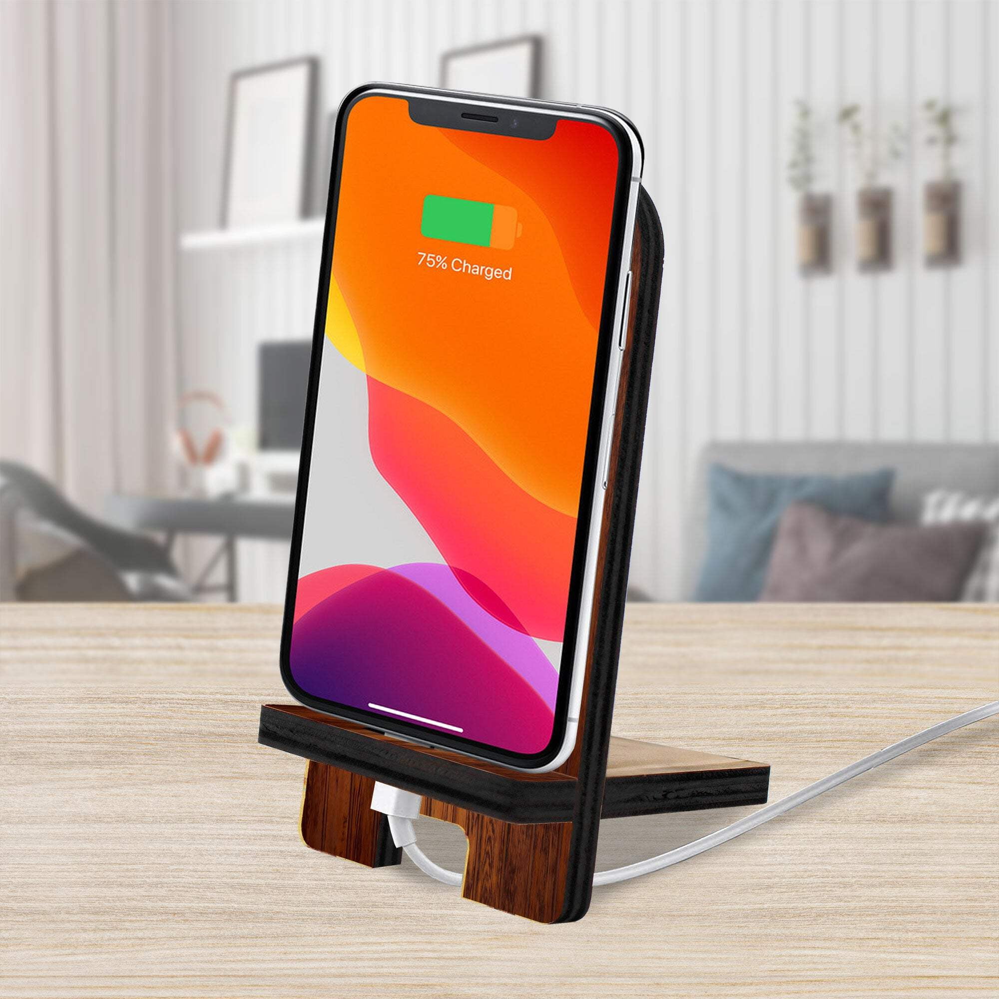 Designocracy 892042 6 x 3 x 3 in. Sail Boats Cell Phone Stand Coastal Decor with Wood Mobile Holder Organizer