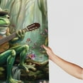 thumbnail image 3 of BCIIG Frog Guitar Forest Bathroom Decor Set with Hooks, Colorful Polyester Fabric Fashion Shower Curtain Set for Home Decoration, Waterproof with Vibrant HD Print 36"x72, 3 of 7