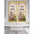 thumbnail image 2 of Happy Easter Bathroom Window Curtain, Rabbit Eggs Spring Mushrooms Flowers Yellow Light Filtering Coffee Kitchen Curtains, Bedroom Living Room Curtains 2 Panel 84"x63", 2 of 6