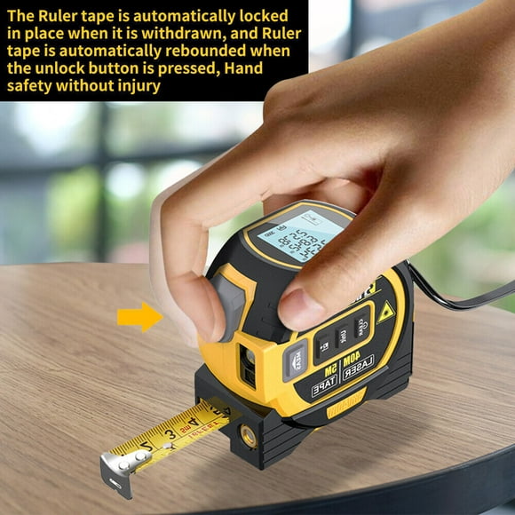 Upgrade Your Measurement Tools with JLLOM 3in1 Digital Laser Measure - Get Precise Results with a 40m/131Ft Laser and 5m Tape Ruler Distance Meter