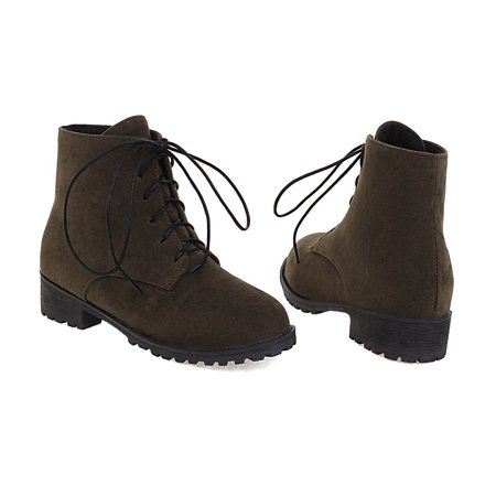 

symoid Womens Mid Calf Boots- Autumn and Winter Flowers Color Matching Thick High-heeled Platform Sleeve High Boots Green 35