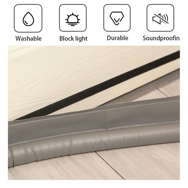 (grey)Seal Strip, Sealing Tape for Door Draft Stopper Adhesive Tape for Doors Windows and Shower Glass Gaps