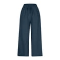 thumbnail image 6 of Mercatoo Girls' Twill Pull on Denim Pants Elastic Waist Wide Leg Jeans for Girls Stretchy Baggy 𝐏alazzo Straight Leg Chambray Pants, 6 of 9