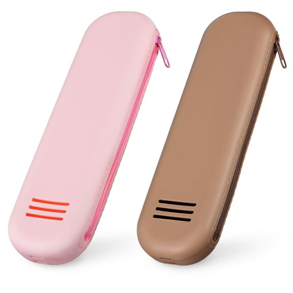 LEORX 2 Pcs Makeup Pouch for Work Silicone for Travel Protection Women