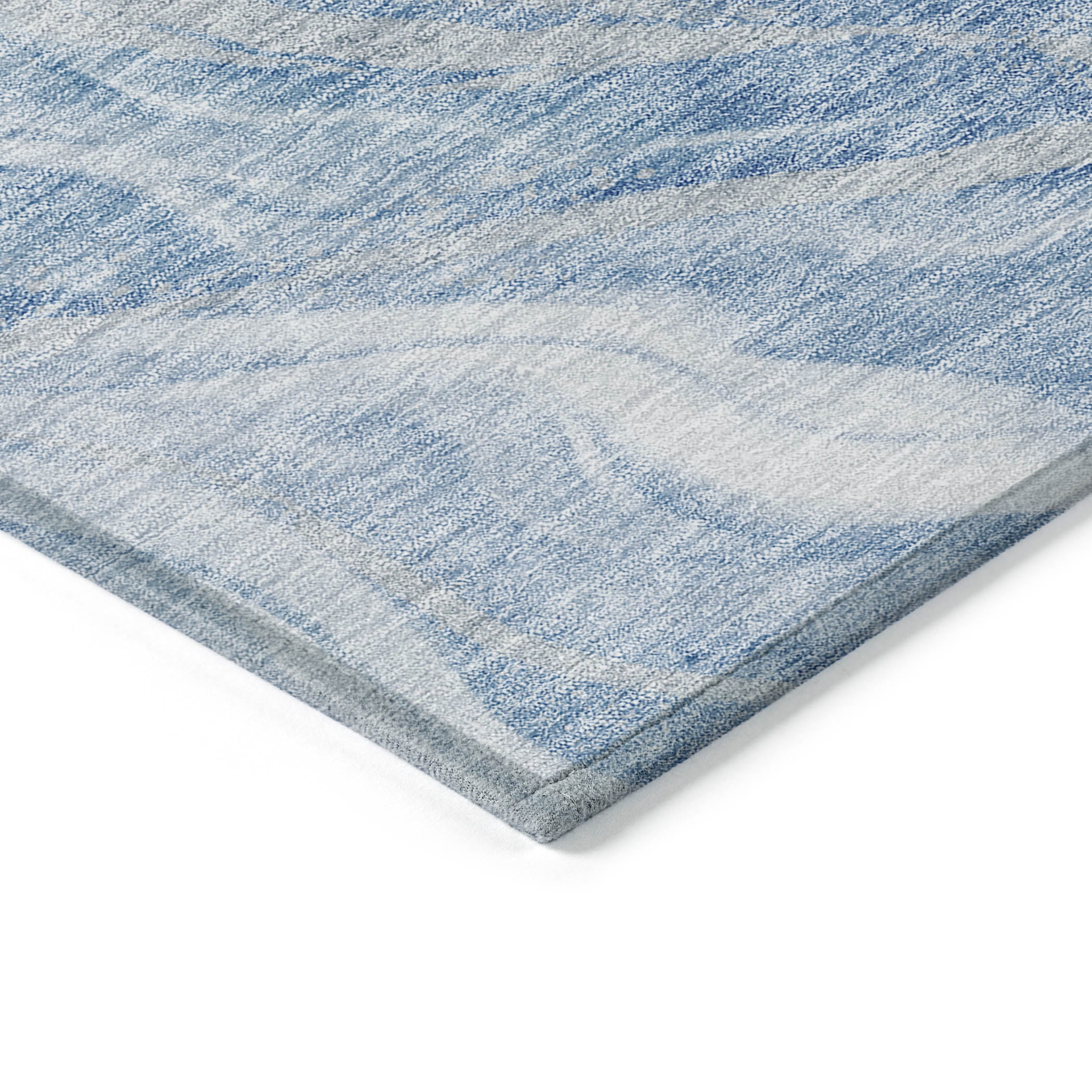 Addison Rugs Chantille Indoor/Outdoor Transitional Waves Blue Washable Rectangle Rug, 3' x 5'