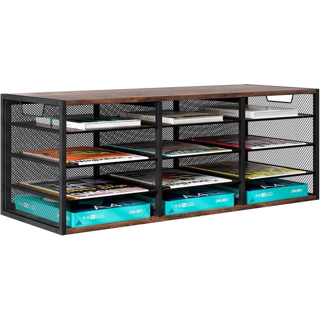 Compartments Capacity Letter Tray Adjustable Mail Organiser Storage Compartments Stackable Document Tray Desk Paper Tray Organiser for Office/Home/School