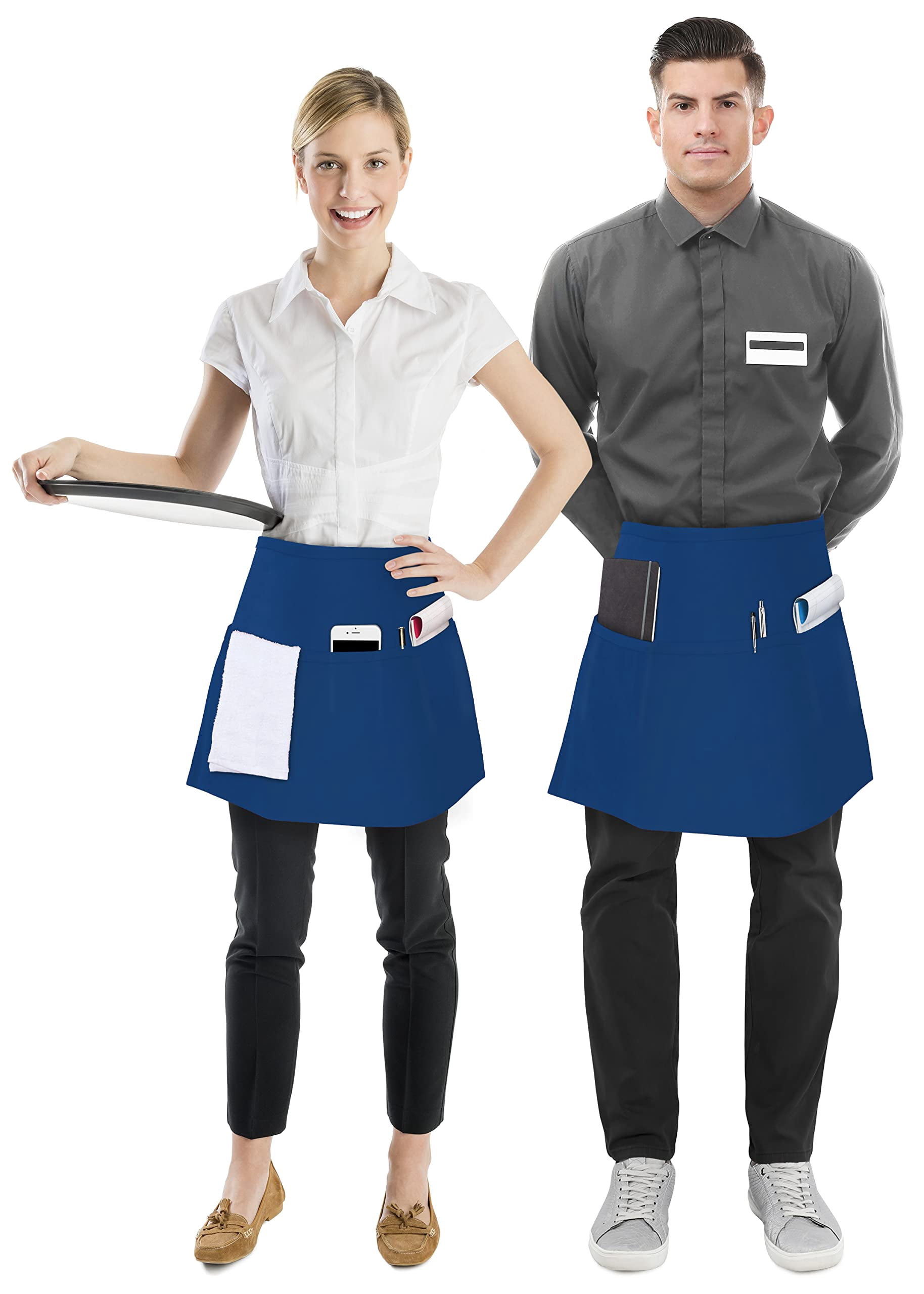 Cooking Aprons Blue 24x12 Inches (Pack of 12)