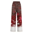thumbnail image 3 of Kaemgyyd Women's Christmas Sweatpants Trendy Wide Leg Drawstring Baggy Pants Casual Loose Printing Pants with Pockets, 3 of 4