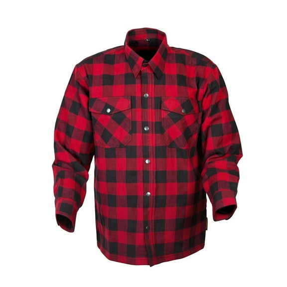 Scorpion Covert Moto Mens Long Sleeve Button Flannel Shirt Red/Black LG