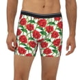 thumbnail image 2 of Cauagu Rose Flowers Print Men's Boxer Briefs, Funny & Cute Underwear Elastic Waistband Briefs Ideal Gift for Men,1-Pack, 2 of 7