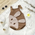 thumbnail image 2 of Bagilaanoe Newborn Easter Clothes Baby Girl Knit Rompers Rabbit Sleeveless Bodysuits 3M 6M 9M 12M 18M 24M Infant Ribbed One Piece Jumpsuit, 2 of 7