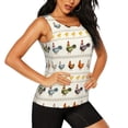 thumbnail image 2 of Fotbe Funny Chicken Blusas Sin Mangas para Mujer – Estilo Casual, Corte Suelto, Slim-Fit, Cuello Redondo Deportivo, Tops de Verano para Gimnasio y Yoga-X-Large, 2 of 7