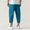 Blue, variant on Fnooota Cotton Linen Capri Pants for Men, Relaxed Fit Elastic Waist Casual Summer Mens Capris Black Size S-3XL