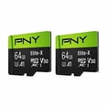 thumbnail image 2 of Tarjeta de memoria PNY Elite-X microSDXC de 64 GB, clase 10 U3 V30, paquete de 2, 2 of 7