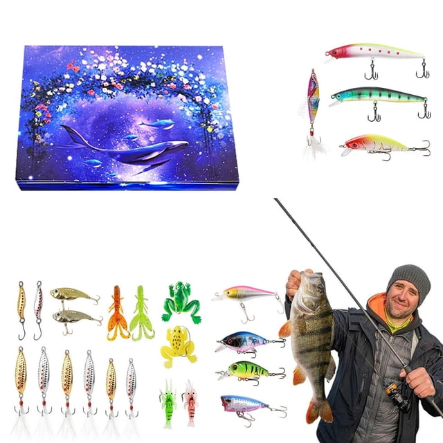 BKER Fishing Countdown Set Surprise Blind For Anglers Fishing Gear Accessories Kit With Mystery Tools And Gadgets