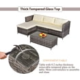 thumbnail image 6 of Superjoe 5 Pcs Outdoor Patio Furniture Set All-Weather Sectional Patio Sofa Set Wicker Conversation Set with Ottoman,Gray, 6 of 10