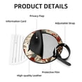 thumbnail image 4 of Woodpecker 2pcs PU Leather Round Bag Tags with Privacy Cover and Name ID Tag - Suitcase Tags for Travel Luggage, Handbags, Backpacks, School Bags, 4 of 6