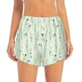 thumbnail image 2 of Balery Wildflower Watercolor 5 Pantalones cortos deportivos para mujer con forro y dos bolsillos, elásticos, para entrenamiento, gimnasio, yoga-X-Large, 2 of 7