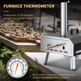thumbnail image 4 of NAIZEA Pizza Oven, 16" Multi-Fuel Pizza Maker Portable Wood Fired and Gas Pizza Oven Stainless Steel Pizza Grill with Gas Burner, Wood Tray Pizza Stone, Pizza Peel, Carry Bag, Outdoor Indoor Use, 4 of 7