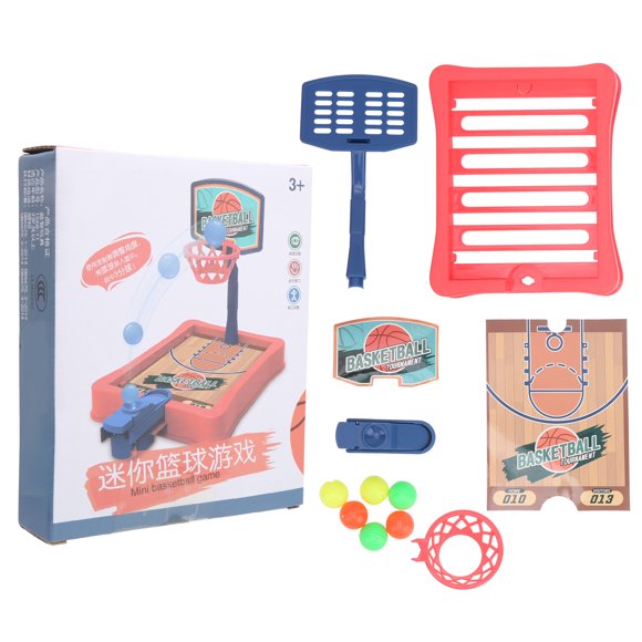Mini juego de baloncesto de mesa, juguete interactivo para padres e hijos (rojo)