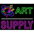 thumbnail image 1 of Art Supply With Logo 1 LED Neon Sign 24 x 31 - inches, Clear Edge Cut Acrylic Backing, with Dimmer - Bright and Premium built indoor LED Neon Sign for art gallery, and exhibition., 1 of 7