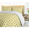 thumbnail image 5 of Ambesonne Animal Duvet Cover Sets, Savannah Wildlife Cartoon, 2-King, Yellow Green and White, 5 of 7
