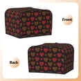 thumbnail image 3 of Honeii Gold Glitter Heart Print 4 slice Toaster Cover, Two Slice Toaster Dust-proof Cover For Kitchen Small Appliance and Fingerprint Protection, 3 of 7