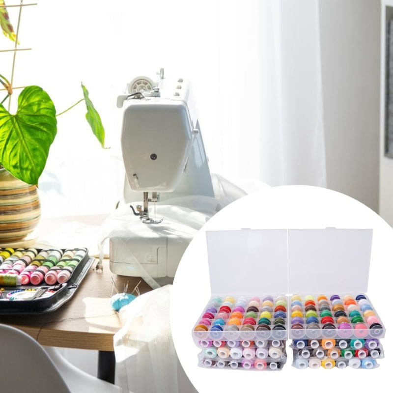 Zecic 36 Spool Polyester Sewing Thread with 36 Color Prewound Bobbins Thread Set Sewing Machine Bobbin Thread Set