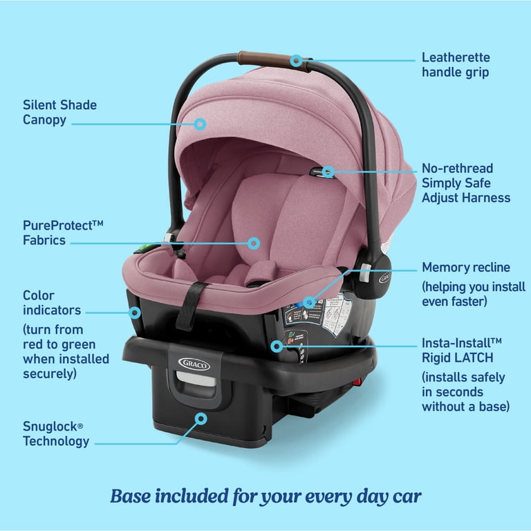 Graco GoMax Infant Car Seat ft. Insta-Install Rigid LATCH, Orchid Graco GoMax Infant Car Seat ft. Insta-Install Rigid LATCH, Orchid