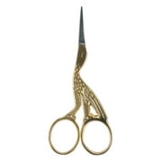Ultra Fine Stork Embroidery Scissors, Gold Plated, 3-1/2"