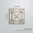 thumbnail image 2 of Ekena Millwork 15 3/8"W x 15 3/8"H x 3/8"T Medium Buxton Decorative Fretwork Wood Wall Panels, Alder, 2 of 8