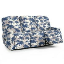 Xoenoiee Palm Tree Print Recliner Sofa Cover, Stretch Reclining Couch Covers with Pockets, Washable Lazy Boy Recliner Slipcovers, Leakproof Sofa Protector for Kids, Pets, Dog and Cat