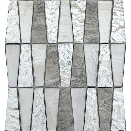 emser tile w80imge1112mot imagine - trapezoid mosaic wall tile - polished glass