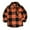 Orange, variant on Toddler Boy Girl Fall Flannel Shirt Kid Baby Fall Winter Halloween Long Sleeve Button Down Plaid Shirts Clothes for 2-3T