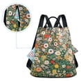 thumbnail image 5 of FORMRS Women's Travel Backpack Purse Anti-Theft Hidden Pockets Casual Shoulder Bag, Beige Floral Garden, 5 of 7