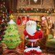 thumbnail image 3 of Christmas Decoration Balloons Set - Santa, Snowman & Tree Designs in Red, White, Green & Silvery - Perfect for Holiday Parties, indoor & outdoor Festive Decor, 3 of 5