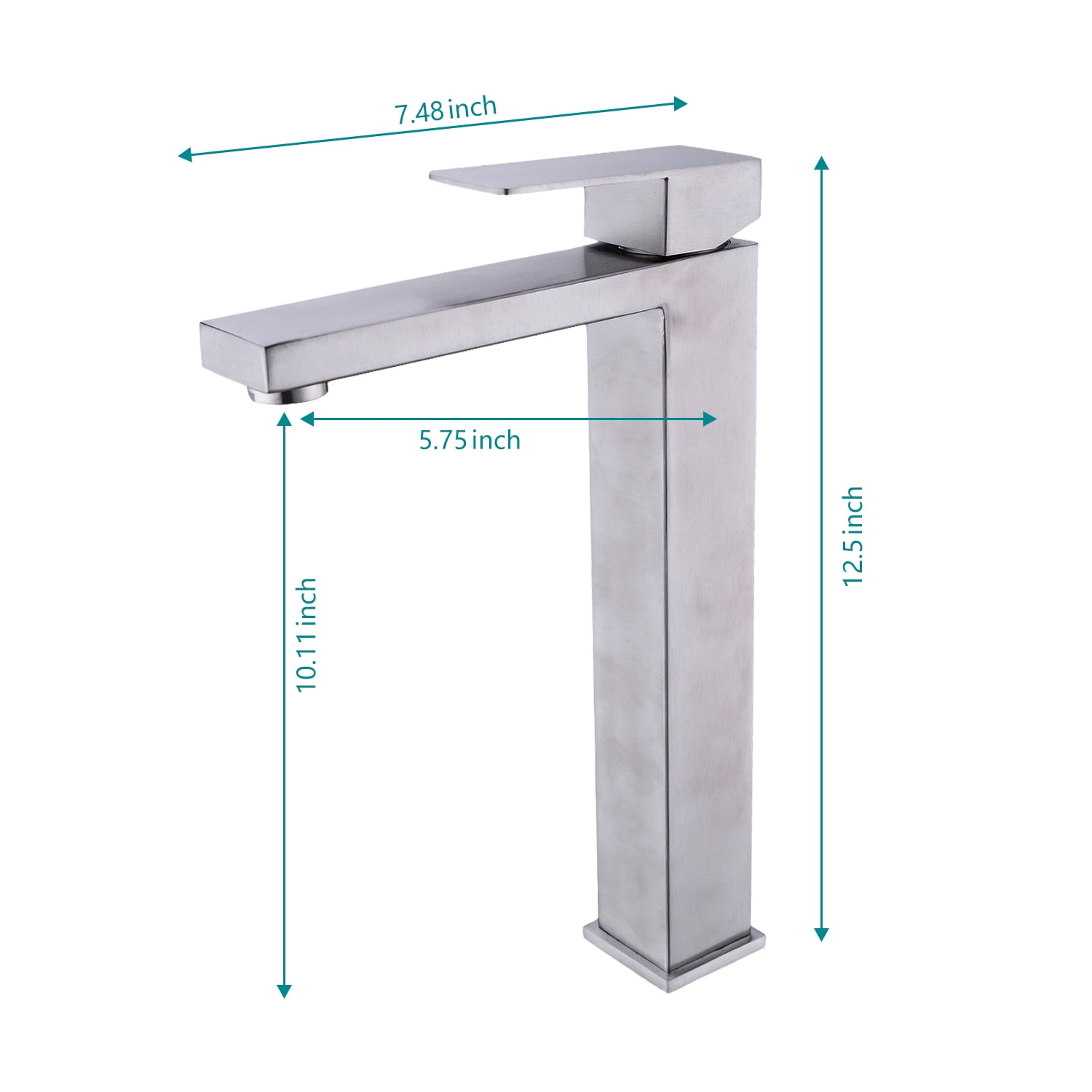Bathroom Sink Single Handle Faucet with Pop-Up Drain (No Overflow)