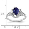 thumbnail image 2 of Primal Gold 14 Karat White Gold 7x5mm Oval Sapphire Ring, 2 of 4