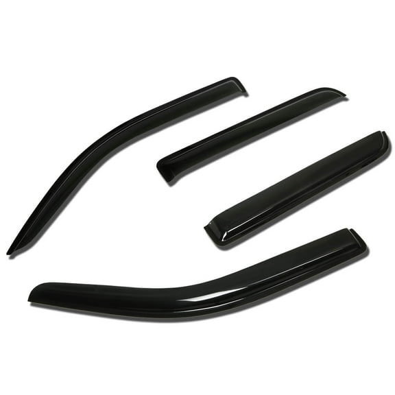 DNA Motoring For 09-14 Ford F150 Super Crew Smoked Tint Window Visor Wind Deflector Vent Rain Guard