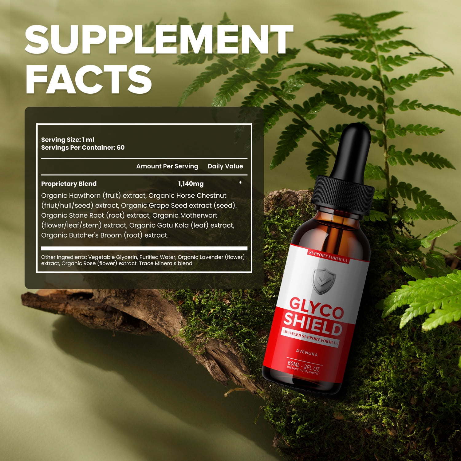 Glyco Shield Drops Healthy Formula – Glyco Shield Drops All Natural Healthy Levels, Extra Strength, Glyco Shield Reviews, 5 Pack, 5 Month Supply