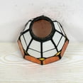 thumbnail image 4 of KAYYELAMP 1 Count Handmade Lamp Accessories Lamp Shades Stained Glass Orange White Yellow Grid Lamp Shades For DIY Wall Lamp Table Lamp Pendant Lighting Home Decorated, 4 of 6