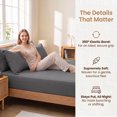 thumbnail image 3 of REGALWOVEN Fitted Microfiber Bed Sheets for All-Season Comfort and Breathability Dark Grey 1 PC 60.2x79.9 inch, 3 of 5