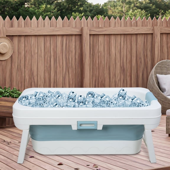 solautey Portable Bathtub,Foldable Freestanding Bathtub,Shower Stall Tub,Bathroom Folding SPA Bath For Adults, Boys & Girls,Outdoor/Indoor Hot Ice Bath,51 Inch