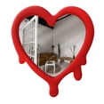 thumbnail image 1 of Espejo Decorativo de Pared en Forma de Corazón Rojo - Ideen, 1 of 4