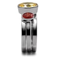 thumbnail image 5 of High polished (no plating) Stainless Steel Ring with AAA Grade CZ in Multi Color for Women Multi Color Stone Color Style TK095 Size 9, 5 of 5