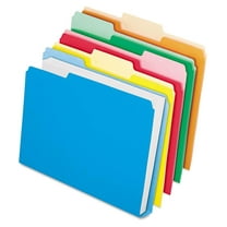 Exlonjet Double Stuff File Folders, Letter Size, Assorted Color, 1/3 Cut, 50/BX (54460)