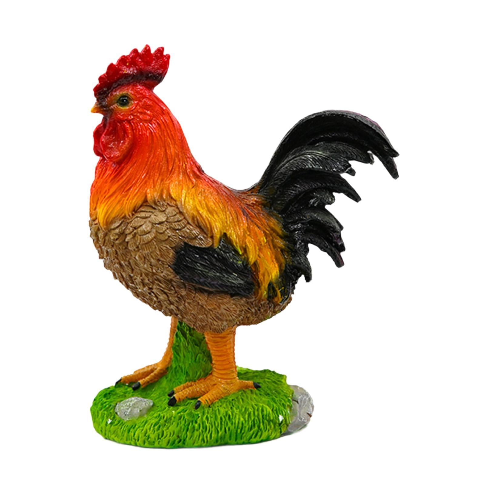 Bothyi Garden Statue Chicken Sculpture Animal Decoration Patio Outdoor Figurine